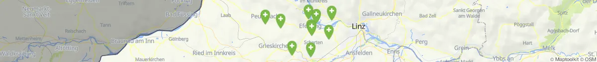 Kartenansicht für Apotheken-Notdienste in der Nähe von Stroheim (Eferding, Oberösterreich)